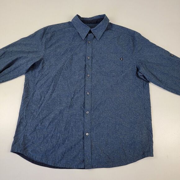 Marmot Long Sleeve Button Down Fishing Vented XL Navy Blue - Picture 2 of 12